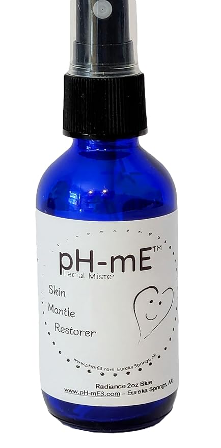 Natural Organic Skin Restoring Mist Balances Low pH 4..5 Facial Mist Gently Heal Replenish Rejuvenate with Organic Oils Peptides minerals smooth skin Less Inflammation Blue, 2oz Normal skin.