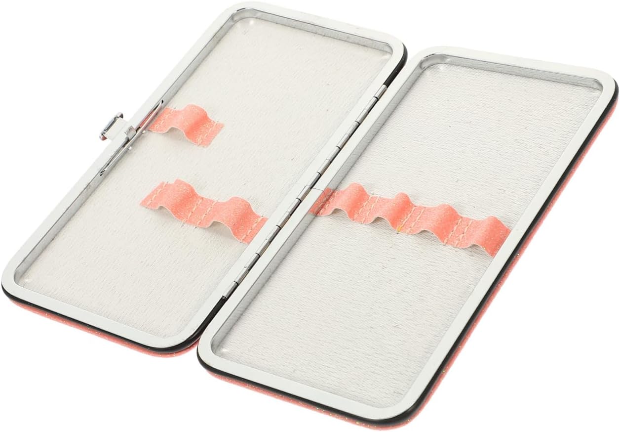 DOITOOL Eyelash Tweezers with Magnetic Closure Storage Case Portable Lash Extension Tweezer Organizer Compact for Travel and Daily Use