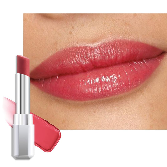 evpct Girly Pink Honey Lipstick Tinted Lip Balm, Sheer Hydrating Shine Tinted Lipstick for Women, Moisturizing Lip Color, Nourishing Tinted Lip Balm Plumper Gloss Stain, Glossy Shiny Finish, 06 Girly