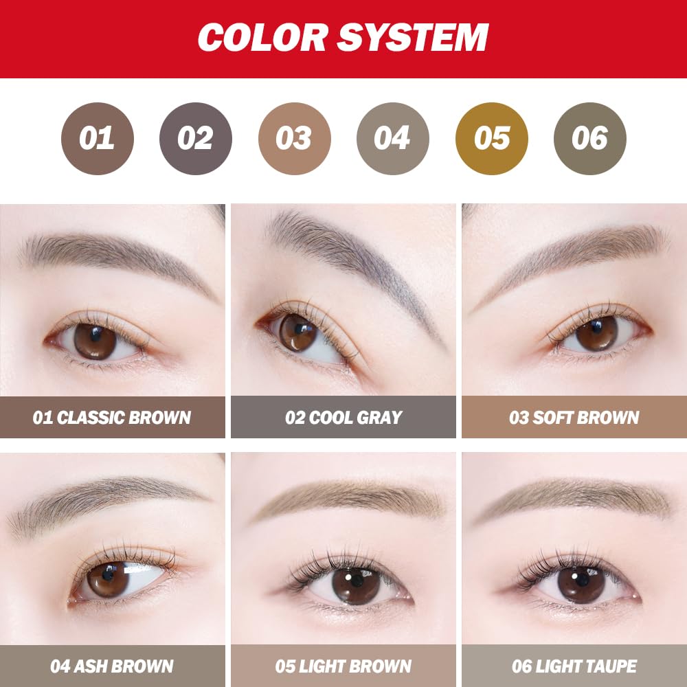 Espoir The Brow Balance Pencil #3 Soft Brown | Eye Brow Pencil that's Natural and Easy to Draw without Clumping | A Detailed and Rich Eyebrow Texture | Korean Makeup