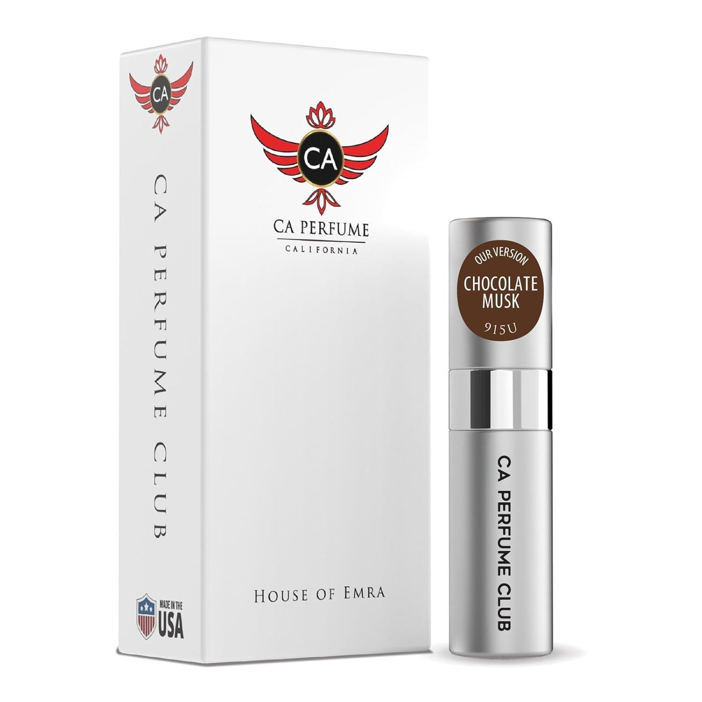 CA Perfume Impression of Chocolate Musk for Women and Men Amber Vanilla Scent Long Lasting Unisex Fragrance Eau De Parfum Travel Size Refillable Atomizer Spray 0.27 Fl Oz 8ml