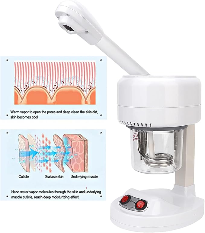 Facial,Beauty Facial Steamer, Beauty Salon Spa Humidifier, Hot Mist Humidifier Portable Beauty Salon Hydrating Moisturizing Spray Machine Improving Facial Skin or Dry Hair