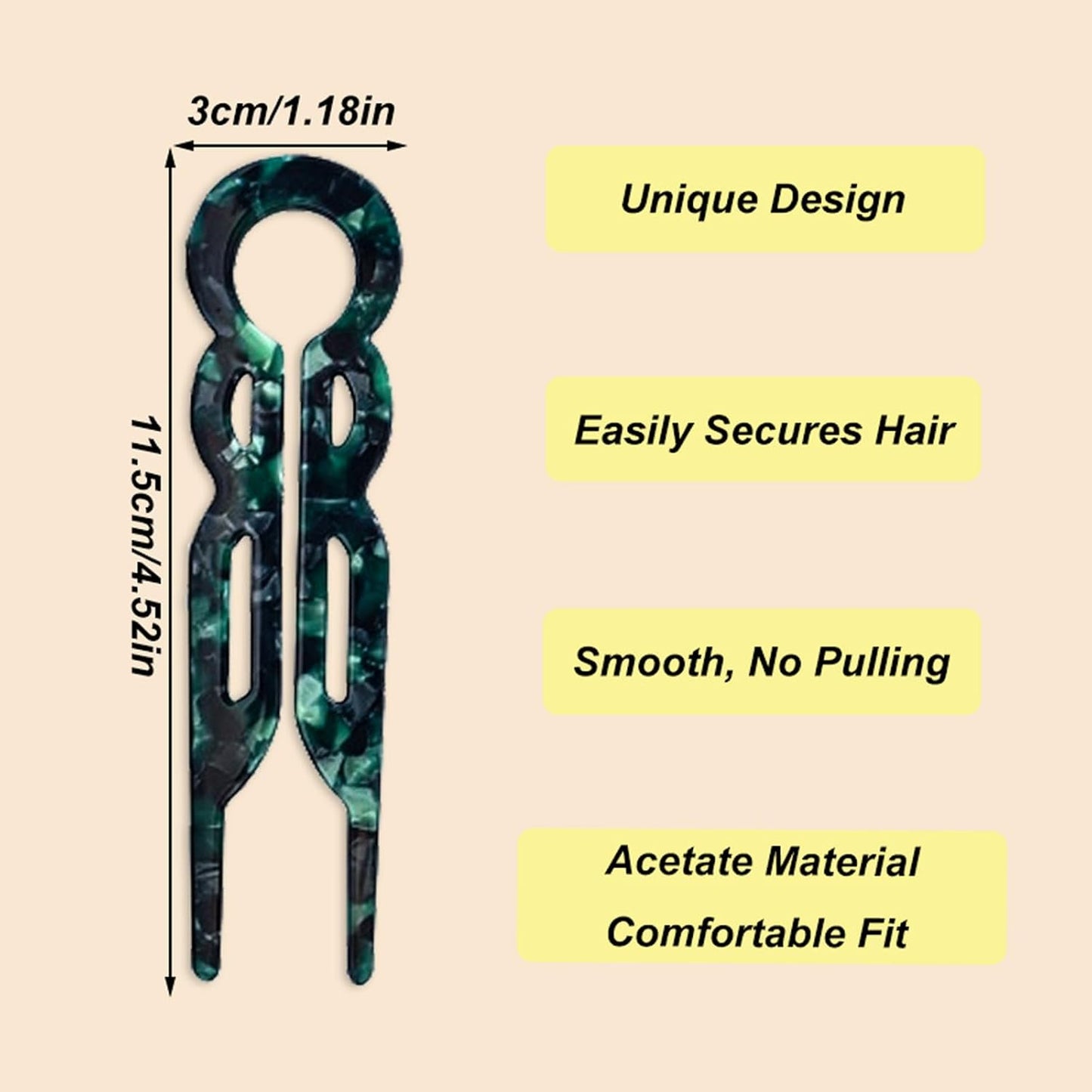 Prestiges French Hair Pin,Multi-colored French Hairpins,Elegant Prestiges Hair Pins for Women New Hair Accessories,Suitable for All Hair Types