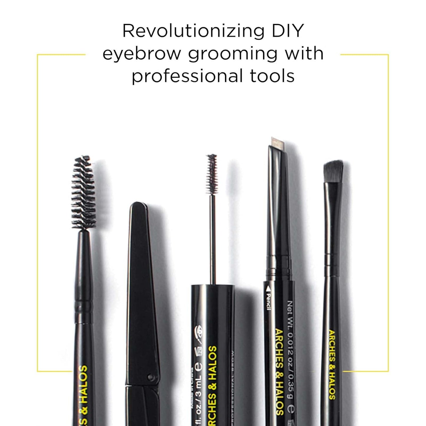 Arches and Halos Duo Luxury Brow Powder - Eyebrow Shaper and Color - Powder Compact with 2 Neutral Shades - Warm Brown - 0.1 oz