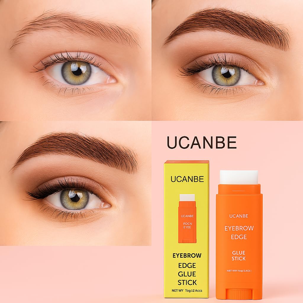 UCANBE Eyebrow Pen - Eyebrow Pencil 3-in-1 Eye Brow Pencils for Women & brow glue,waterproof eyebrow pencil, brow gel,Long-Lasting Dual-Sided Brow Pencil with 3 Types Tips,01Brown