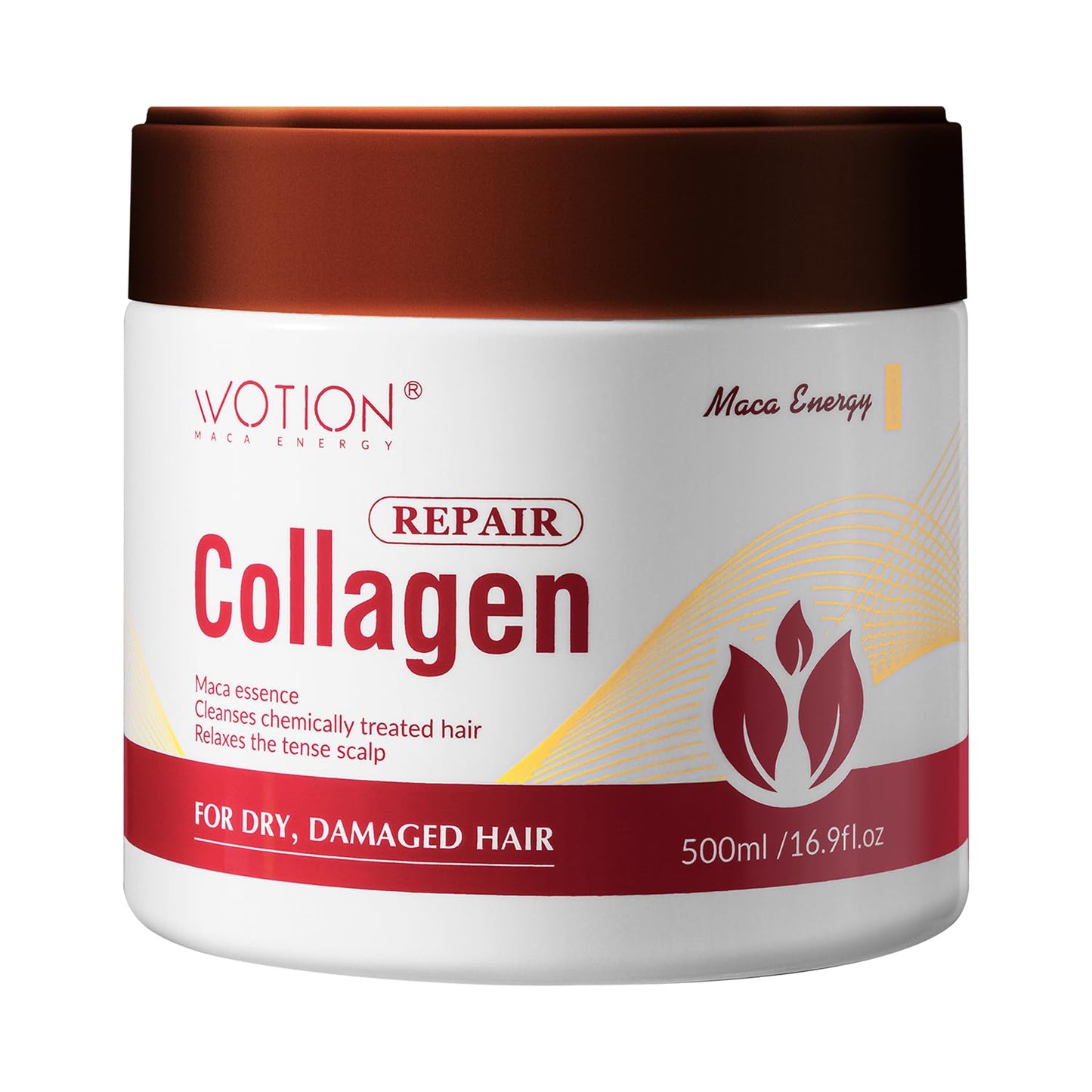 Collagen Hair Treatment Deep Repair Conditioning Argan Oil Collagen Hair Mask Essence for Dry Damaged Hair All Hair Types 16.90 oz 500ml