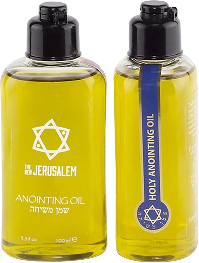 Holy Anointing Oil from Israel, Holy Spiritual Oils Bottles from Jerusalem Blessed, Handmade with Natural Ingredients and Blessed for Wedding Ceremony, Religious Use, 3.4 Fl Oz