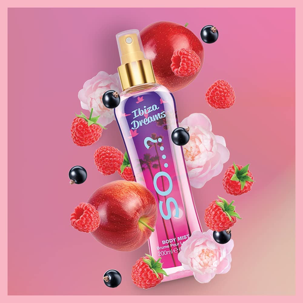 Ibiza Dreams Body Mist by So...? - Long-Lasting Perfume with Fruity, Floral Notes - Body Spray - Ideal Gifts for Women - 6.9 oz