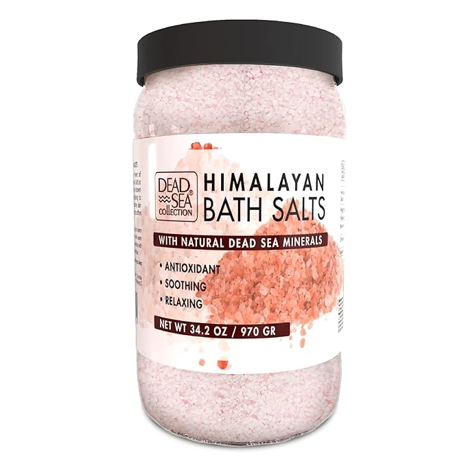 Dead Sea Collection Bath Salts Enriched- Lavender+ Himalayan +Coconut - Natural Salt for Bath -3pc X Large 34.2 OZ. - Nourishing Essential Body Care for Soothing and Relaxing Your Skin and Muscle