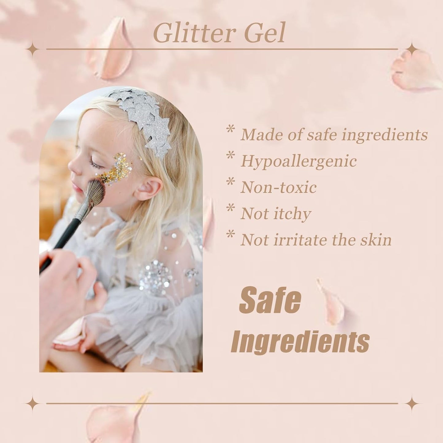 Face Body Glitter, Hair Glitter Sparkles Chunky Face Glitter Gel for Girls Makeup Singer Concerts Mermaid Festival Sequins Face Paint (3pc Pink)