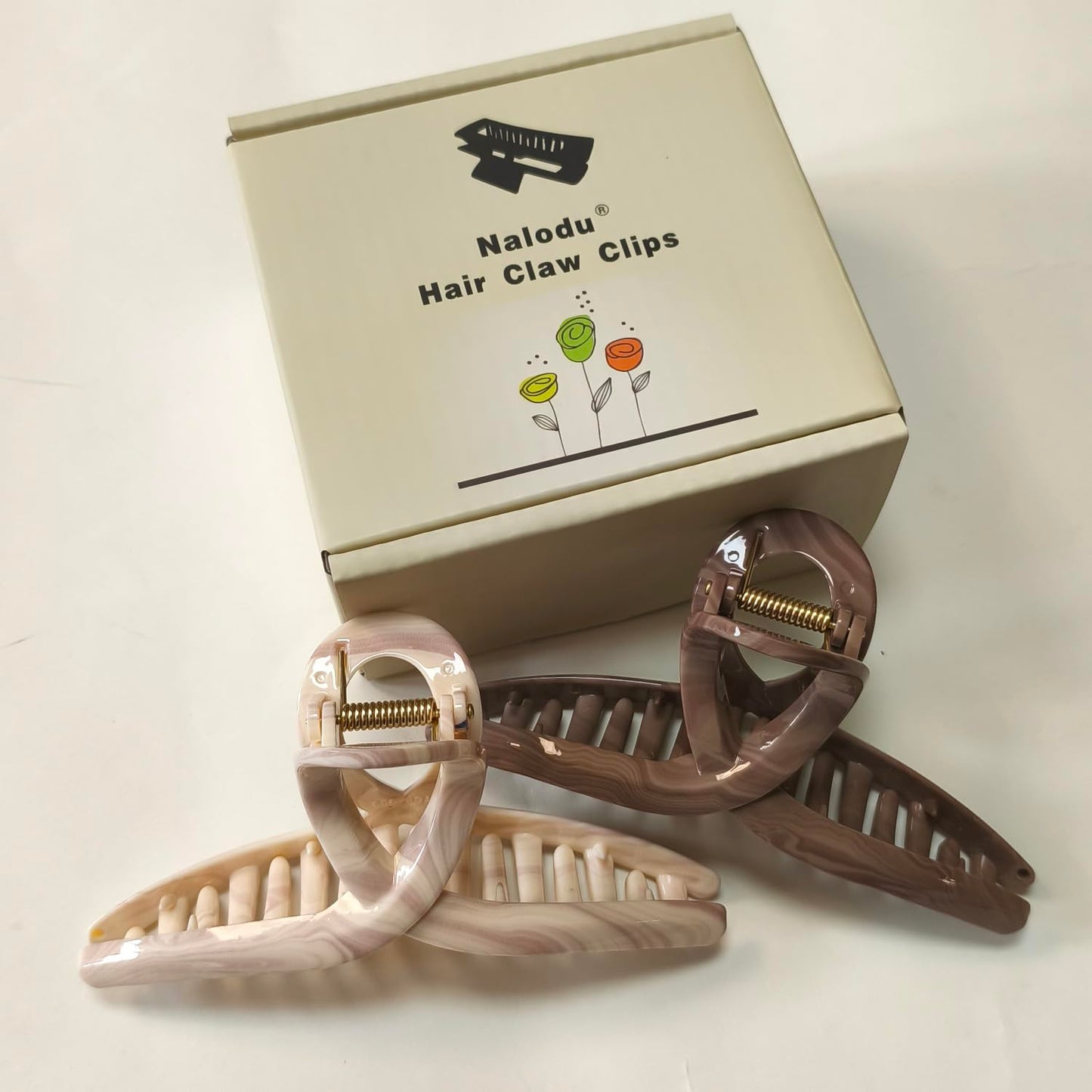 5 Inch Extra Large Claw Clips, 13 CM No Slip Glossy Jumbo Unbreakable XL Hair Clips for Thick Long Curly Hair, Big Hair Claw Clips, 2 Pack