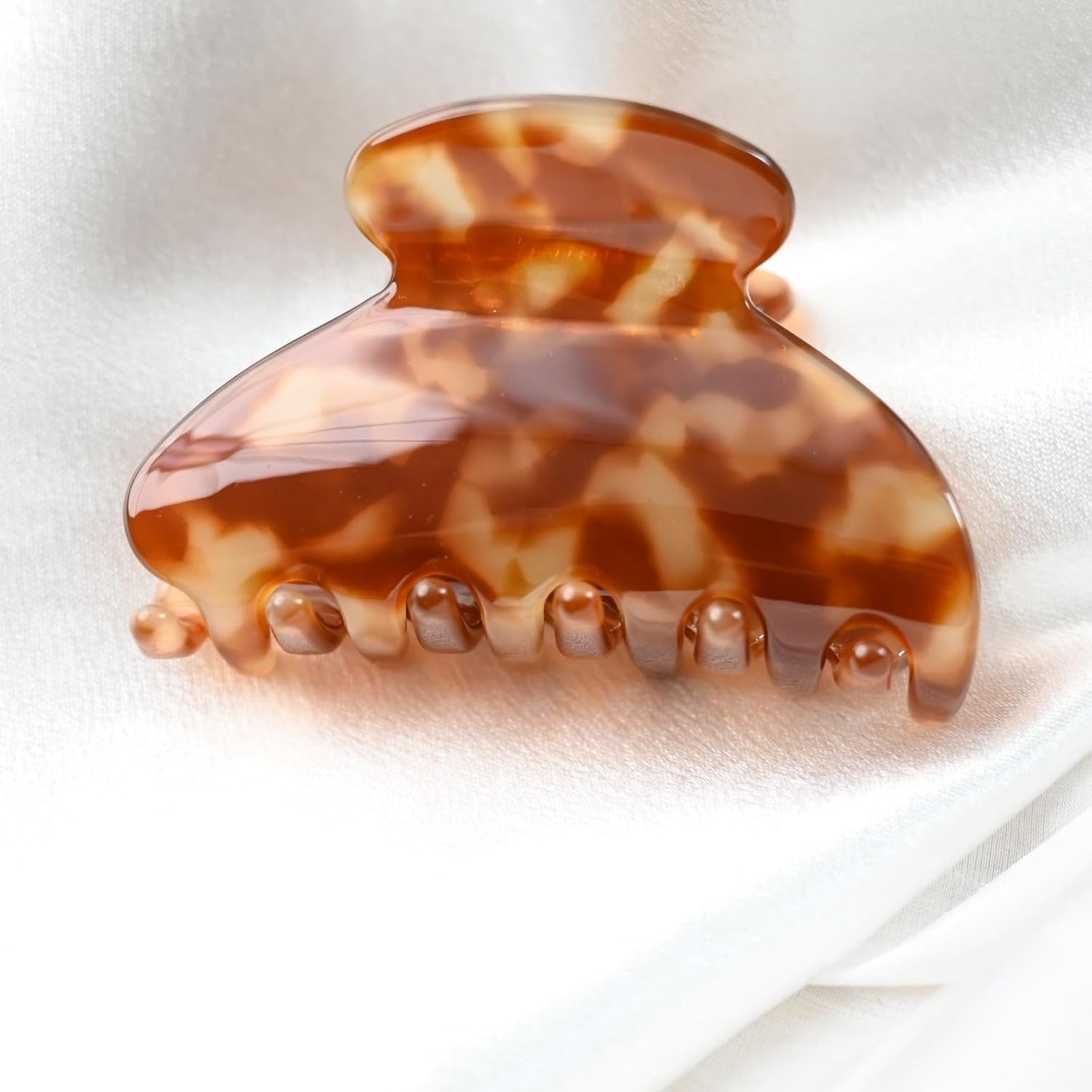 Handmade Celluloid Acetate French Design Barrettes Tortoise Shell Claws Hair Claw Luxury Fashion Accessories Hair Clip for Women (coffee)