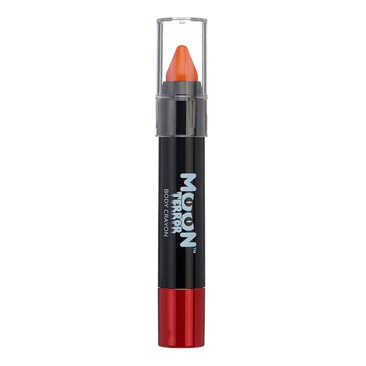 Halloween Face Paint Stick Body Crayon by Moon Terror, SFX Make up - Pumpkin Orange - Special Effects Make up - 0.12oz