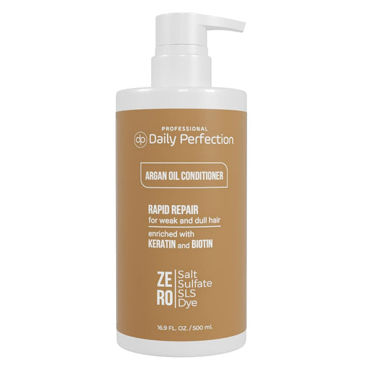 (dp) Argan Oil Conditioner – Repair & Protect Damaged Hair – Clean + Salon-Grade Formula with Biotin & Keratin