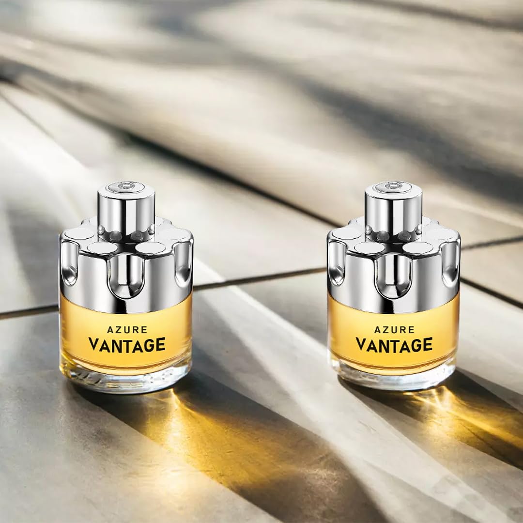 Men's Cologne Eau De Toilette EDT Spray Azure Vantage 3.4 Fluid Ounce