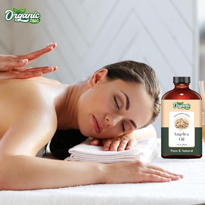 Angelica (Angelica Archangelica) Oil | Pure & Natural Essential Oil for Skincare, Massage, Aroma & Diffusers - 118ml/3.99fl oz
