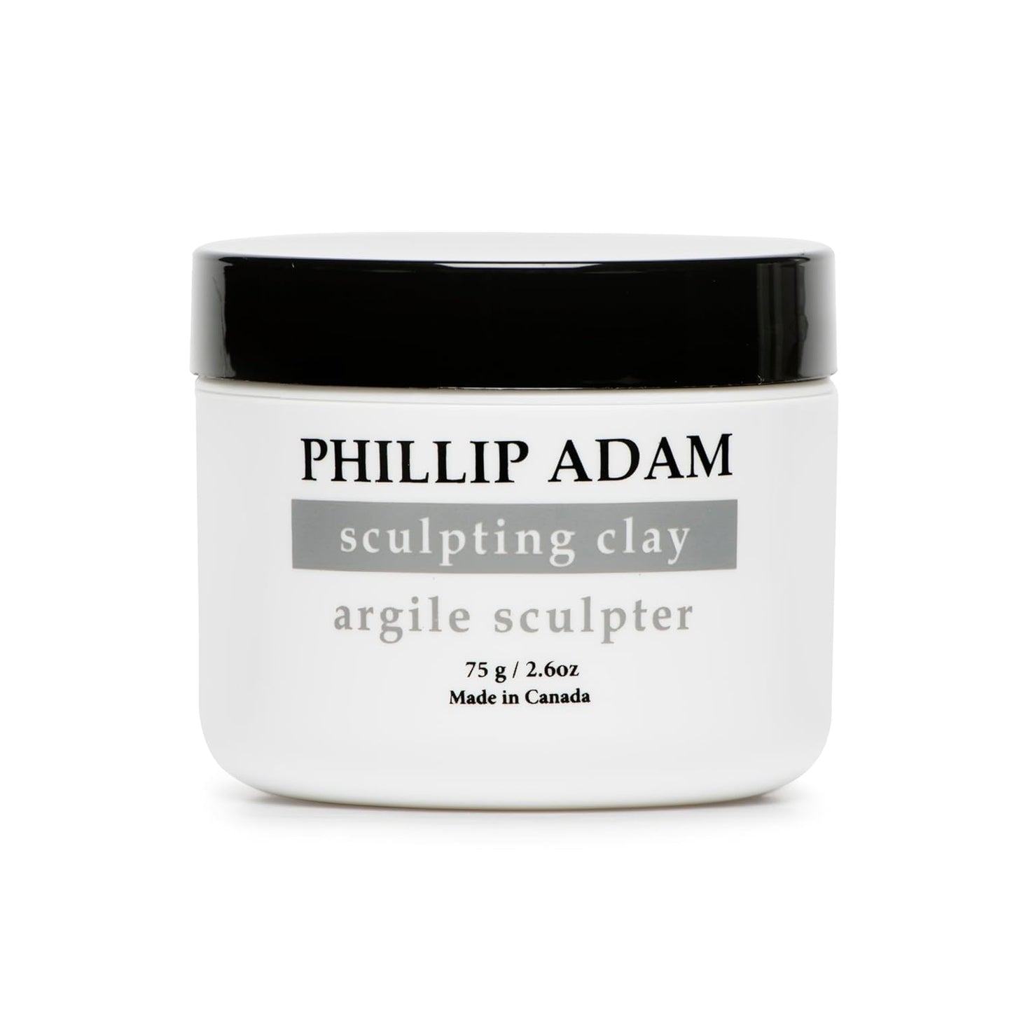 Phillip Adam Sculpting Hair Clay for Strong Hold and Matte Finish - With Bentonite Clay and Natural Beeswax - All Natural Based - 2.6 Ounce