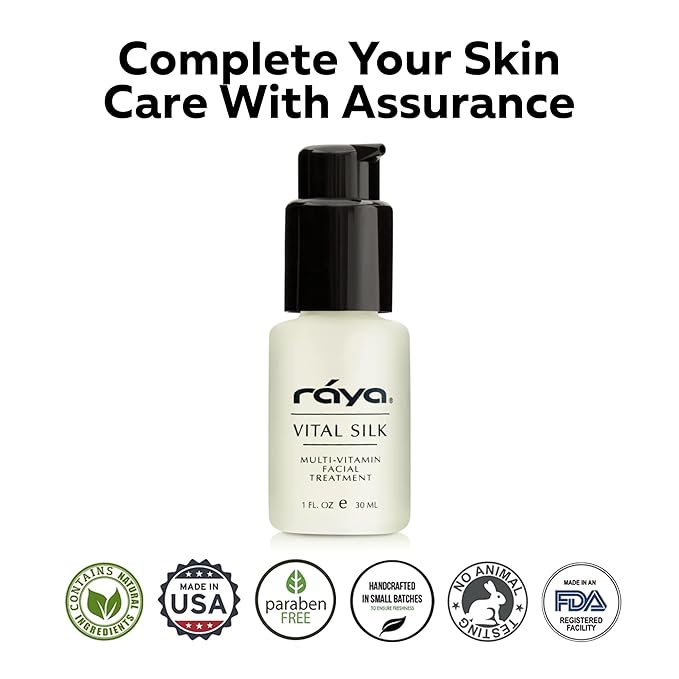 RAYA Vital Silk Serum (509) | Multi-Vitamin Facial Treatment for All Non-Sensitive Skin Beginning to show signs of Age | Softens and Smooths Complexion | Protects From Environmental Damage