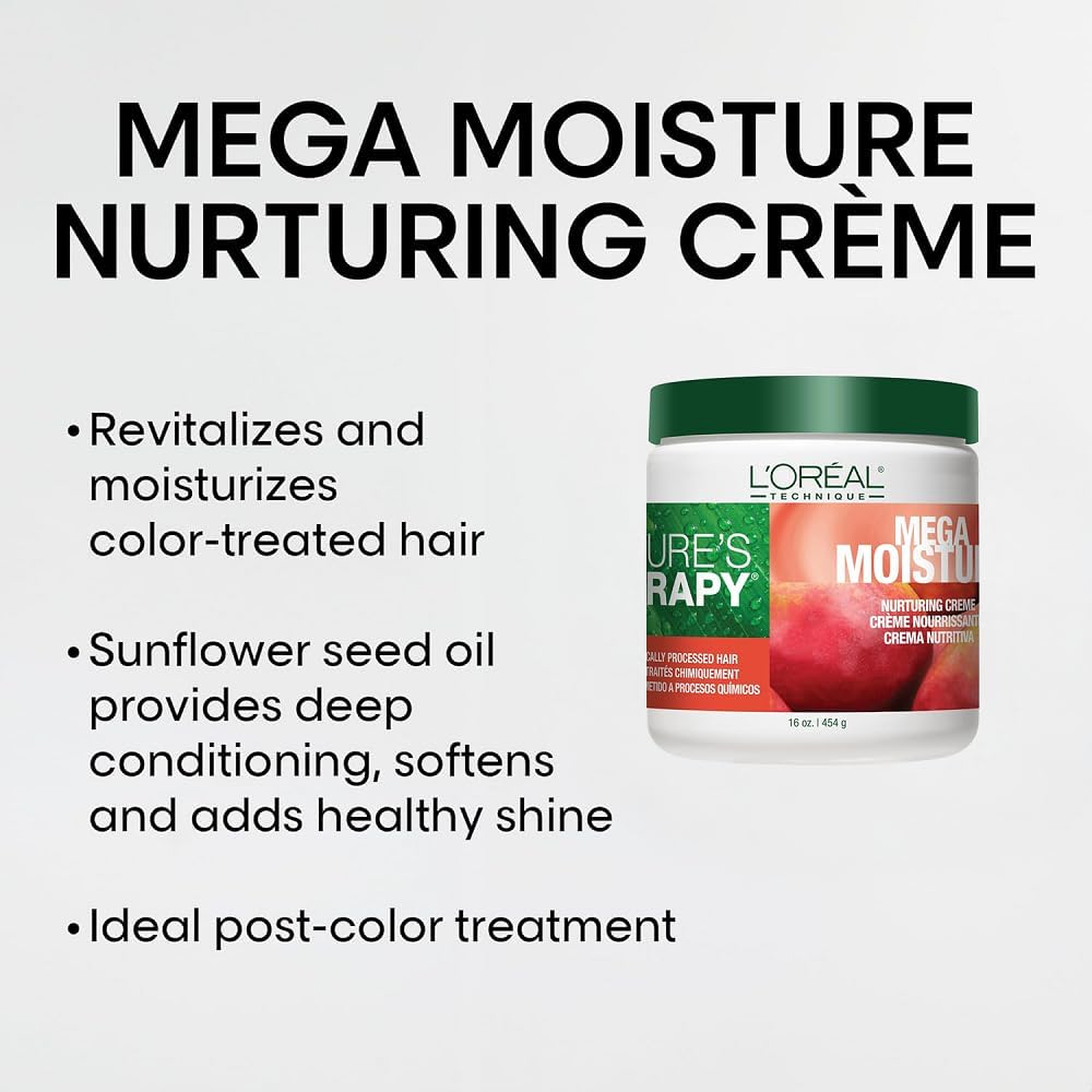 L'Oreal Paris Natures Therapy Mega Moisture Nurturing Creme, 16 Ounce