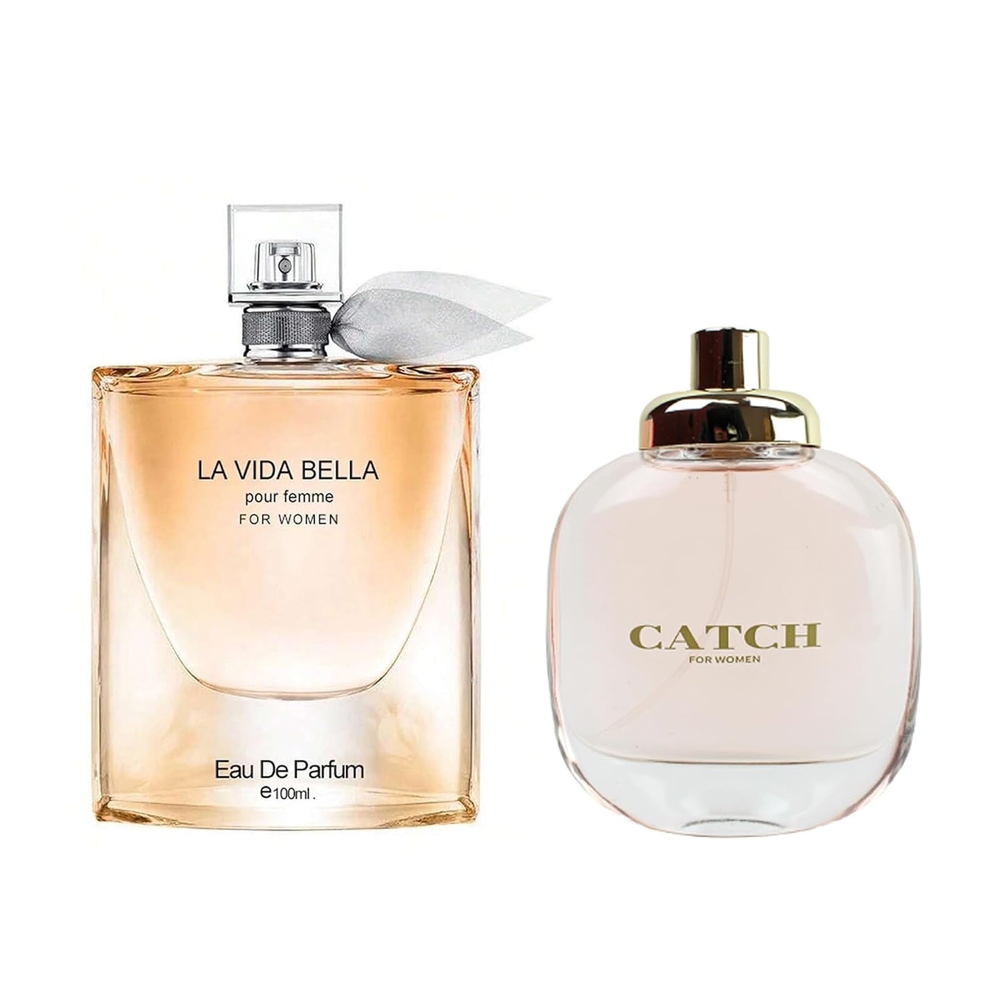 Women's Perfume La Vida Bella& Catch Women Combo Set Eau De Parfum Long Lasting Fragrance 3.4 Fl Oz Spray Each for Daily Used