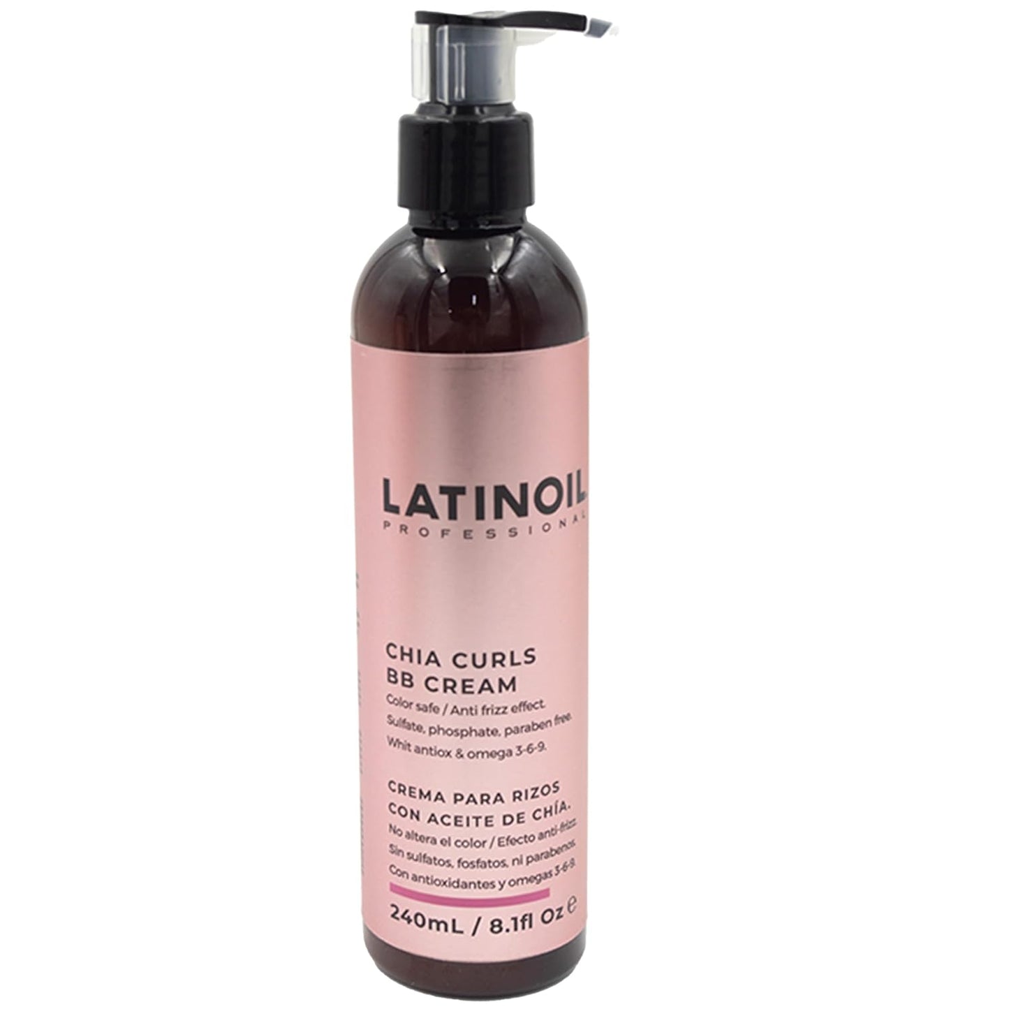 LATINOIL - Curl Defining Hair Cream - Lightweight Curl Enhancing Cream for Curly & Wavy Hair - Anti Frizz Moisturizing Styling Product with Chia Seed Oil & Amino Acids - Leave In Conditioner - 8.1 Oz