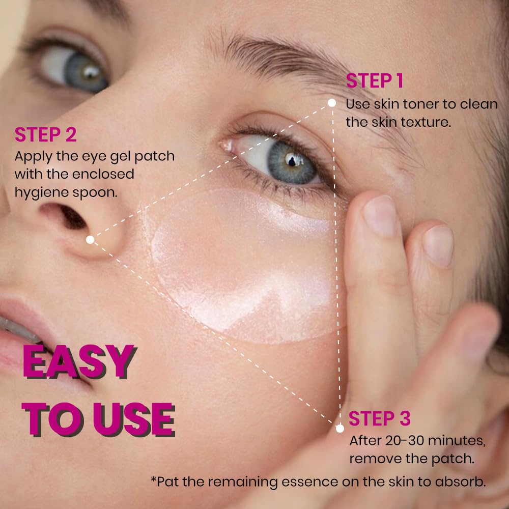 Calcium Volume Eye Patch and Multi Balm Set, 60 Pieces, Anti-Aging Firming Treatment for Eyes, Neck, Face, Hydrating Wrinkle Care