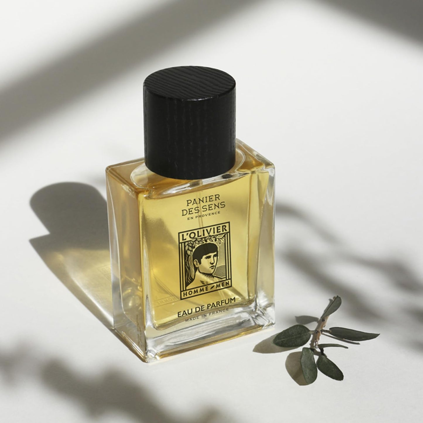 Panier des Sens L’Olivier Eau de Toilette for Men - Fresh Mediterranean Olive Wood, Cedar & Citrus Fragrance - Long-Lasting Natural Scent - 1.7 fl oz Spray