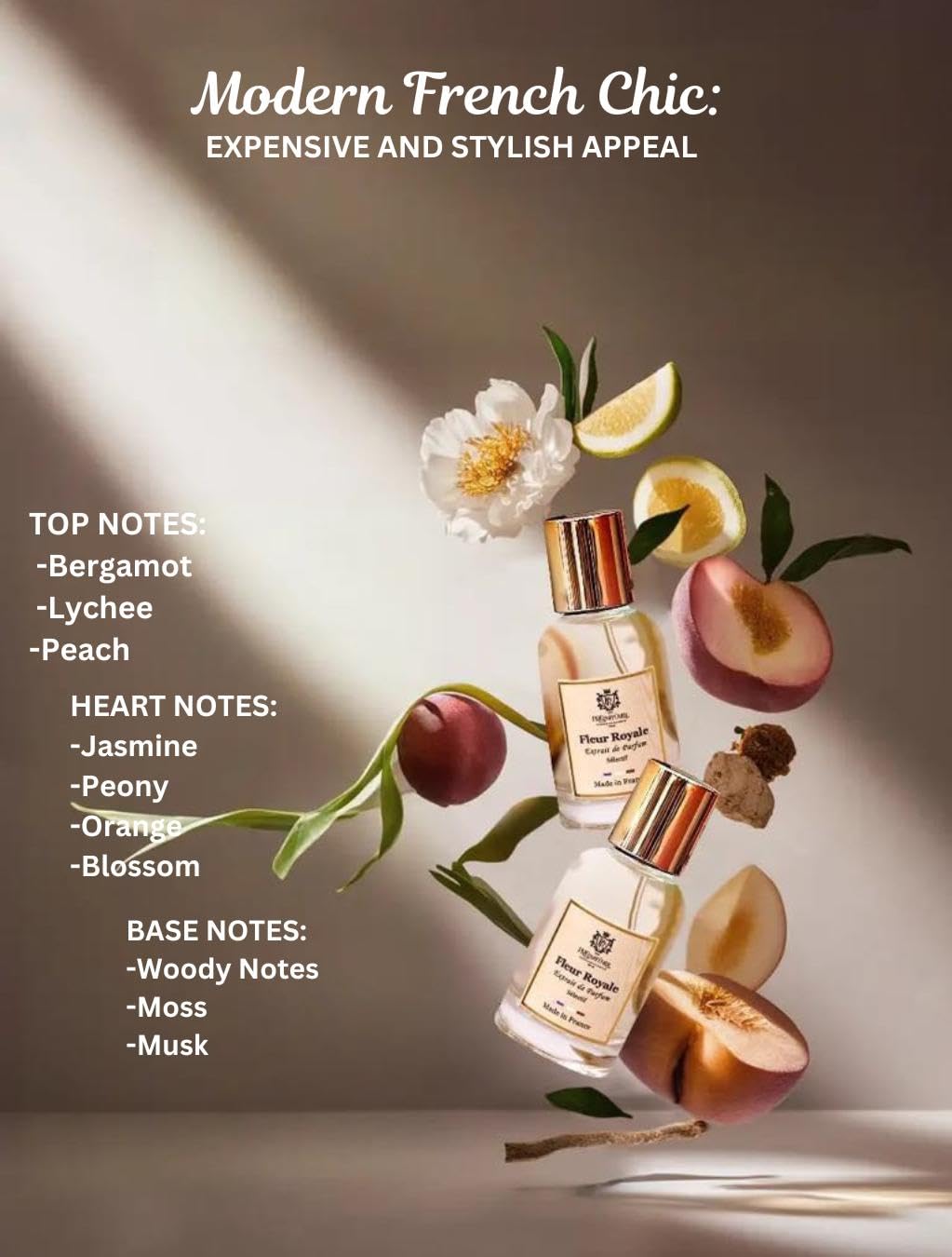 PREparfume From France Fleur Royale for Women 30ml – Elegant Fruity Floral Scent From France – Luxury Fragrance with Jasmine, Lychee – Long Lasting Perfume With Musk and Woody Notes