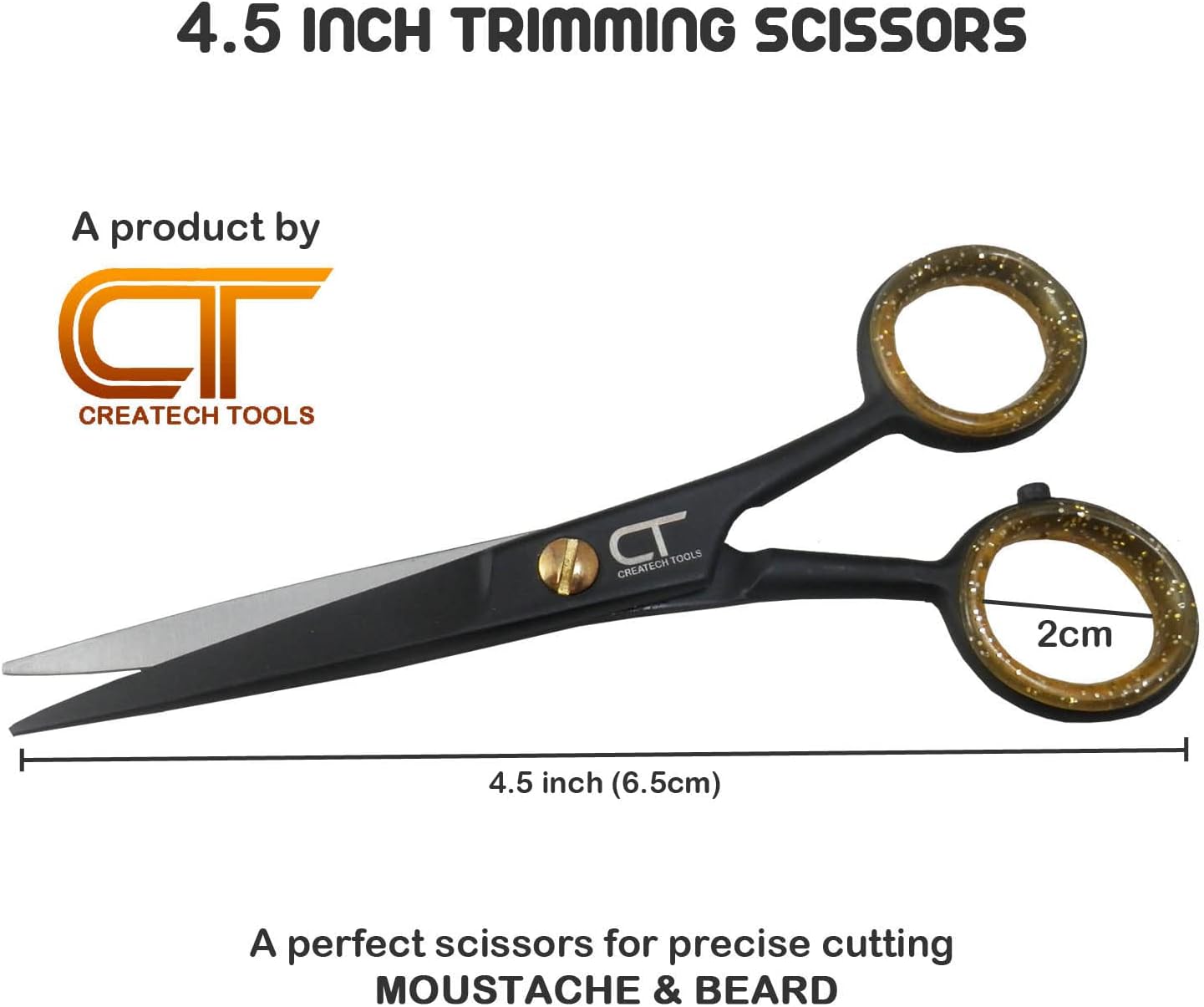 Hair Scissors Set – Large and Small Hair Cutting, Hairdressing and Trimming Black Scissors, Family Care Pack