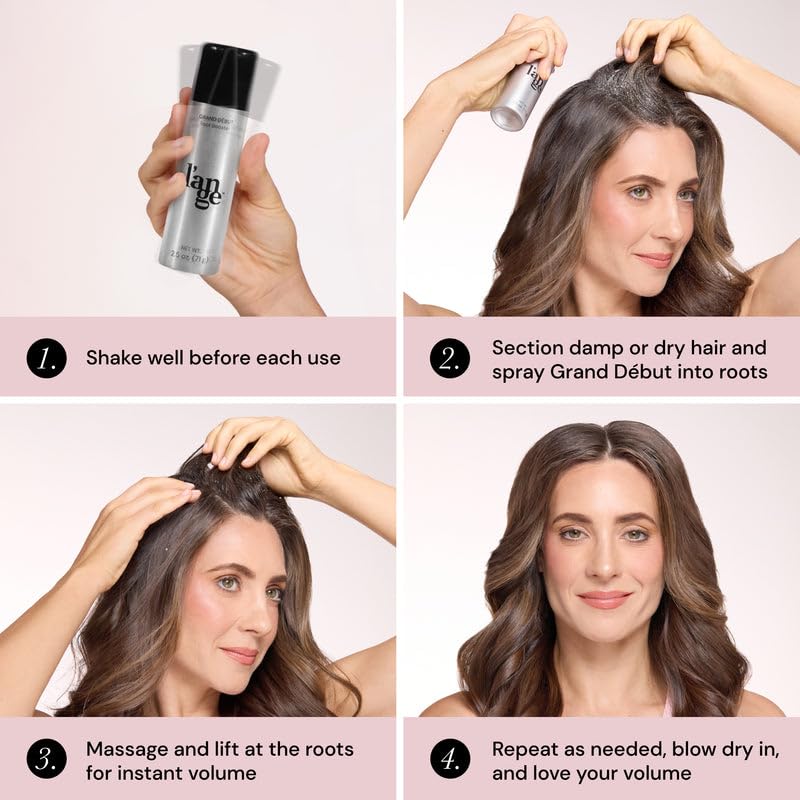 L'ANGE HAIR Grand Début Root Booster Hair | Thickening Spray Foam | Volumizes and Lifts Fine Hair | Strong Hold and Texture Styling Spray for Long-Lasting Finish | Lightweight, Flexible Formula