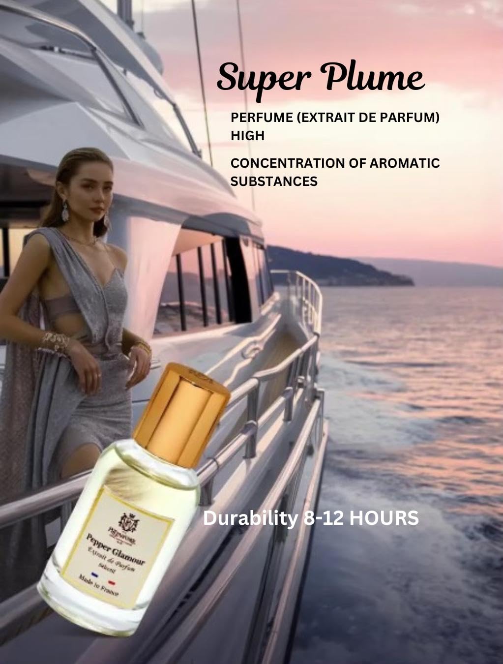 PREparfume From France Pepper Glamour for Women 30ml – Spicy Floral Scent From France – Luxury Fragrance with Bergamot, Tonka Bean – Long Lasting Perfume With Amber and Vanilla Notes