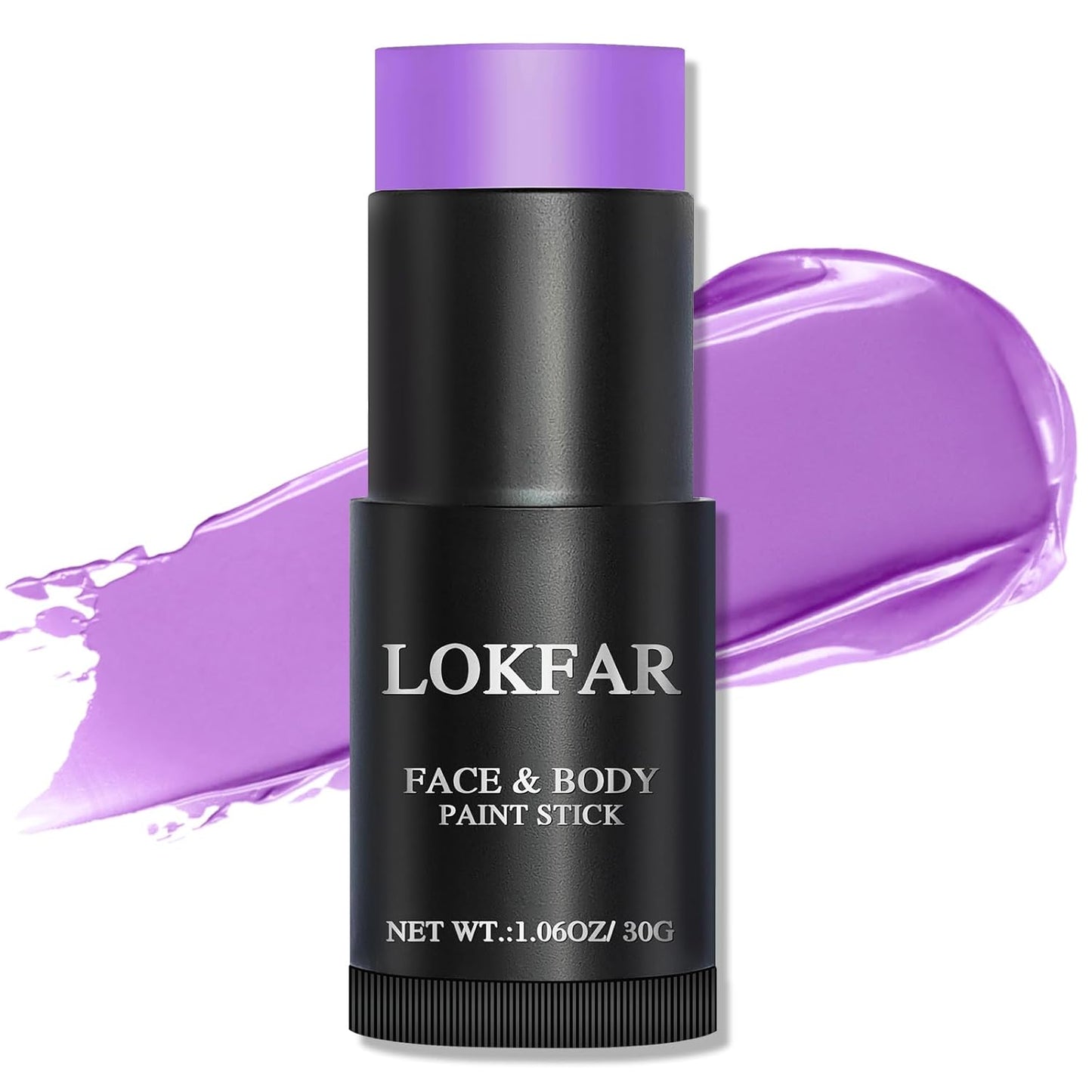 Purple Face Body Paint Stick, Eye Black Stick for Sports, Waterproof Full-Coverage Purple Face Makeup for Halloween Ursula Witch Cheshire Cat Cosplay Makeup