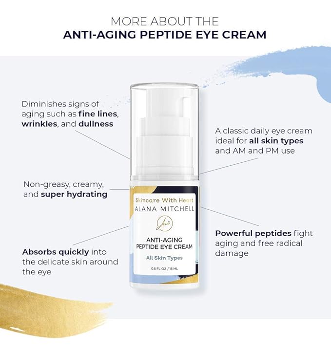 Alana Mitchell Anti-Aging Peptide Eye Cream Hyaluronic Moisture Boost Serum