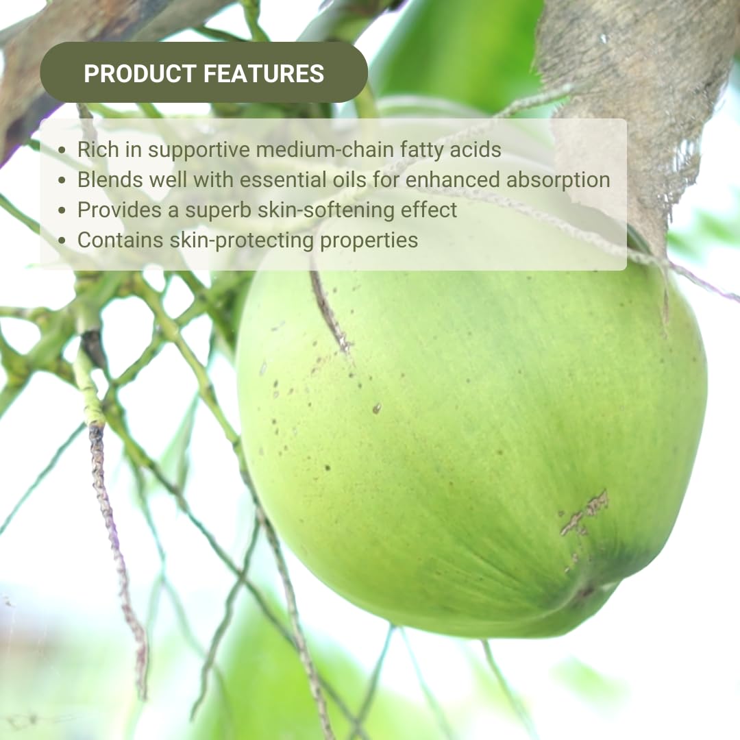 Fractionated Coconut Oil - Sourced Directly from our Farm Partner in the Philippines - Carrier Oil for Diluting Essential Oils, Body, Hair, and Skin Moisturizer - (32oz)