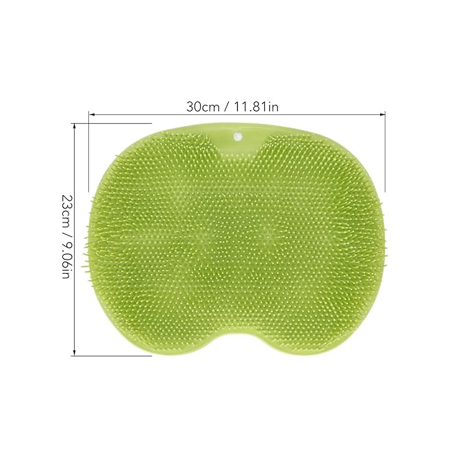 Silicone Foot & Body Scrubber,Non Slip Suction Cup, Body Scrubber,Relaxation Foot Massager Pad for Back Exfoliation, Foot Massage(Green)