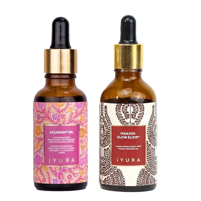 The Ayurveda Experience Day & Night Face Oils for Visibly Glowing Skin | 100% Natural Skincare | 1.69 fl oz (each)