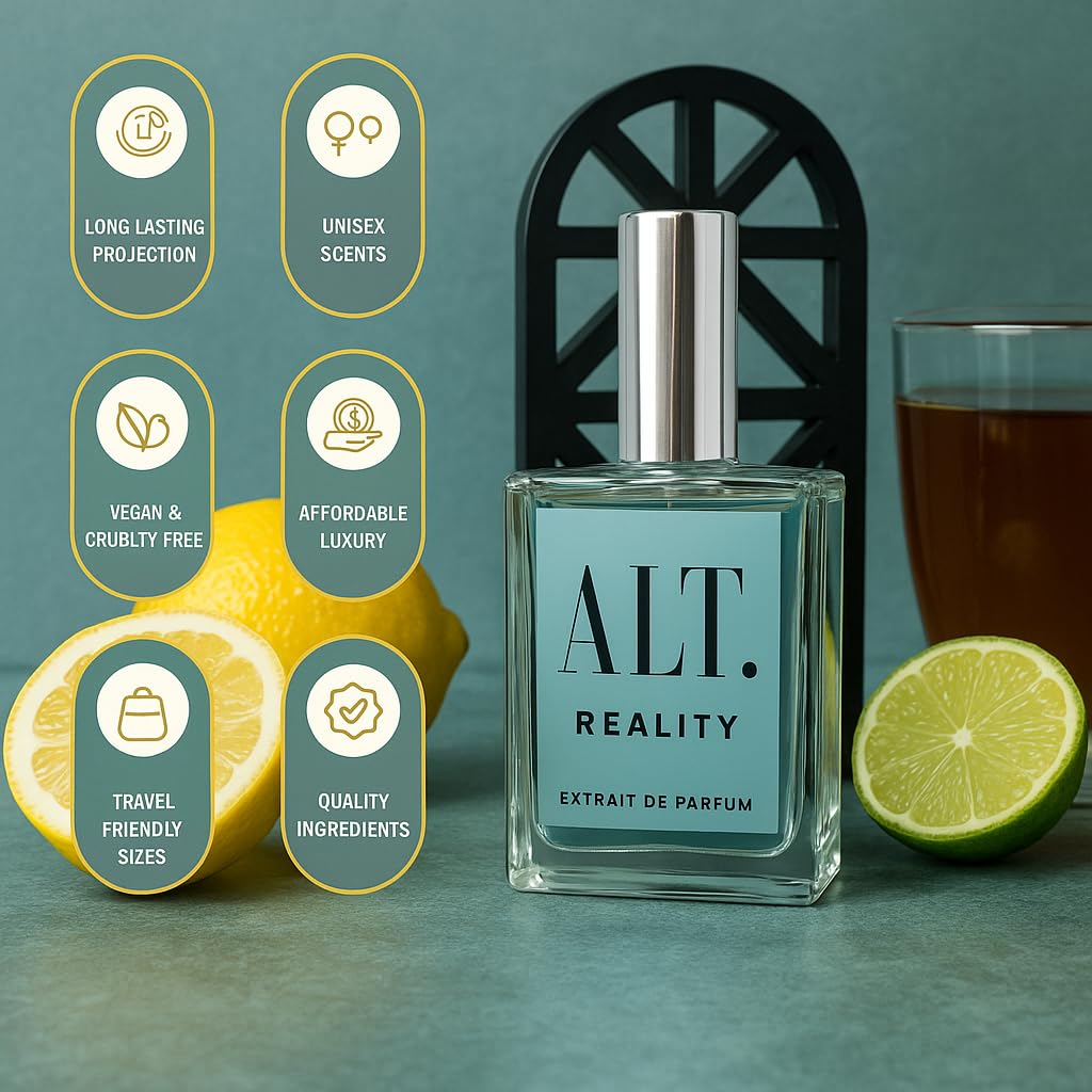 ALT. FRAGRANCES Reality 100ml Extrait de Parfum - Long Lasting Unisex Fragrance with Fresh Citrus Scent, Inspired By Perfume