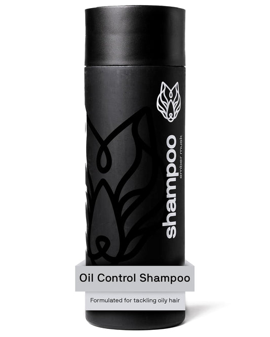 Black Wolf Mens Shampoo for Oily Hair, 12 Fl Oz - Charcoal-Infused Oil Control Shampoo with Moisturizing & Deep Cleansing Formula Hydrates & Nourishes Scalp - Daily Hair Care for Men