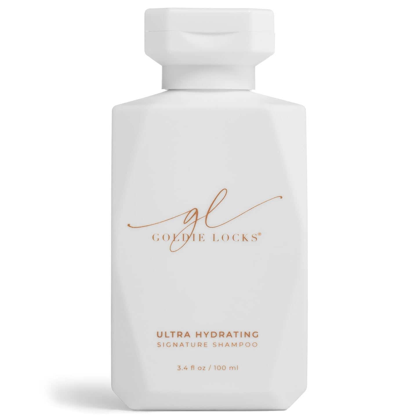 Goldie Locks Travel Size Ultra Hydrating Shampoo - 3.4 fl oz - Sulfate-Free Moisturizing Formula - Maintains Texture and Shine - Safe for Extensions and Color-Treated Hair - Protein-Free