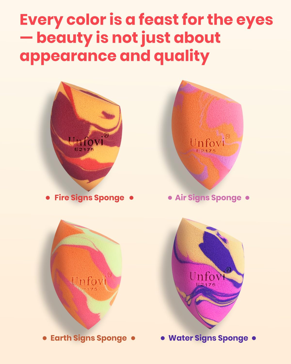 Random 3Pcs Makeup Sponges from 4 Colors, Tricolor Fusion Beauty Shape Makeup Sponge for Foundation, Concealer, Powder Cream and Liquid Application (Blind Box)