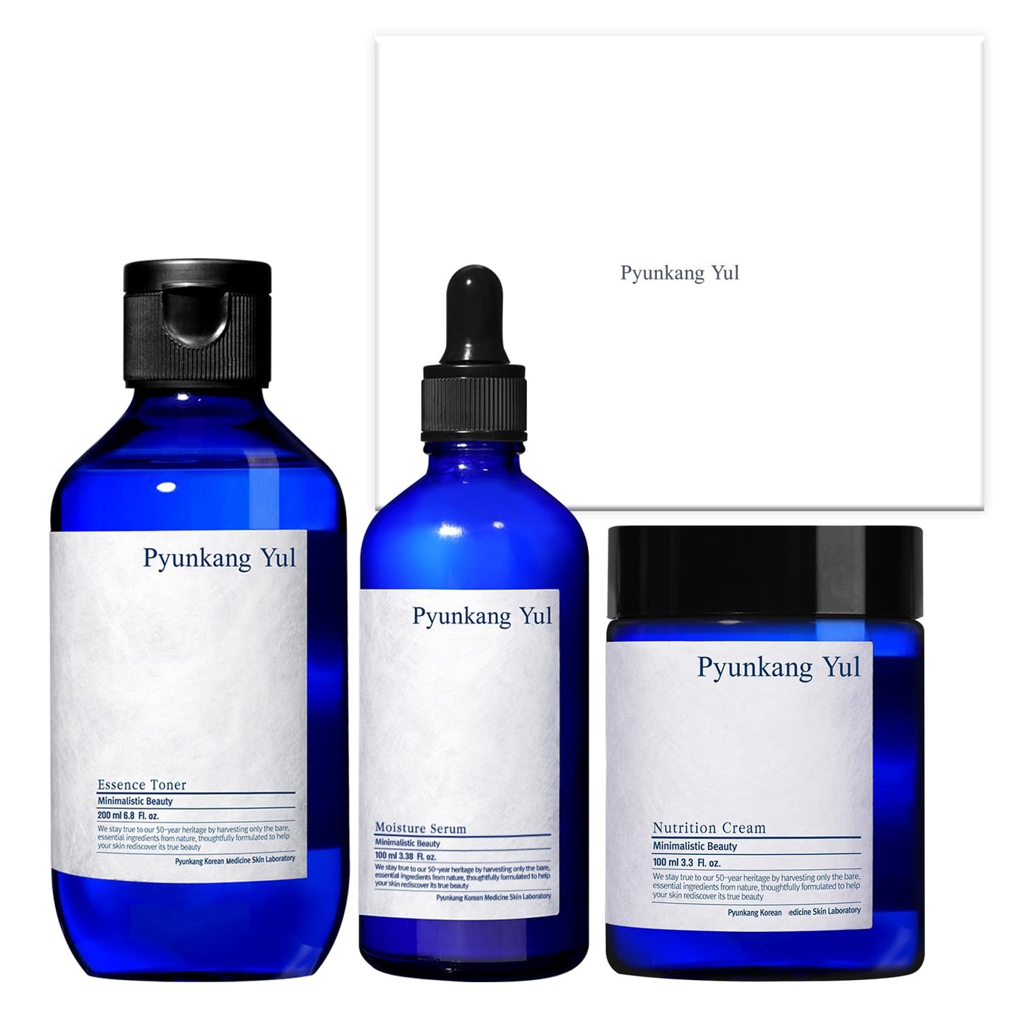 [PKY] Pyunkang Yul Basic Line Skincare Gift Set, Holiday Essentials for Moisturizing & Nourishing, Toner, Serum & Face Cream, Ideal for Gifting (3-Item Set)