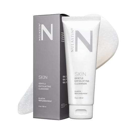 NULASTIN Gentle Exfoliating Face Wash for Women & Men - SKIN Facial Cleanser - Sulfate-Free, Vegan-Friendly & Cruelty-Free - Melt Makeup & Scrub Impurities Away with Every Wash (4 Oz)