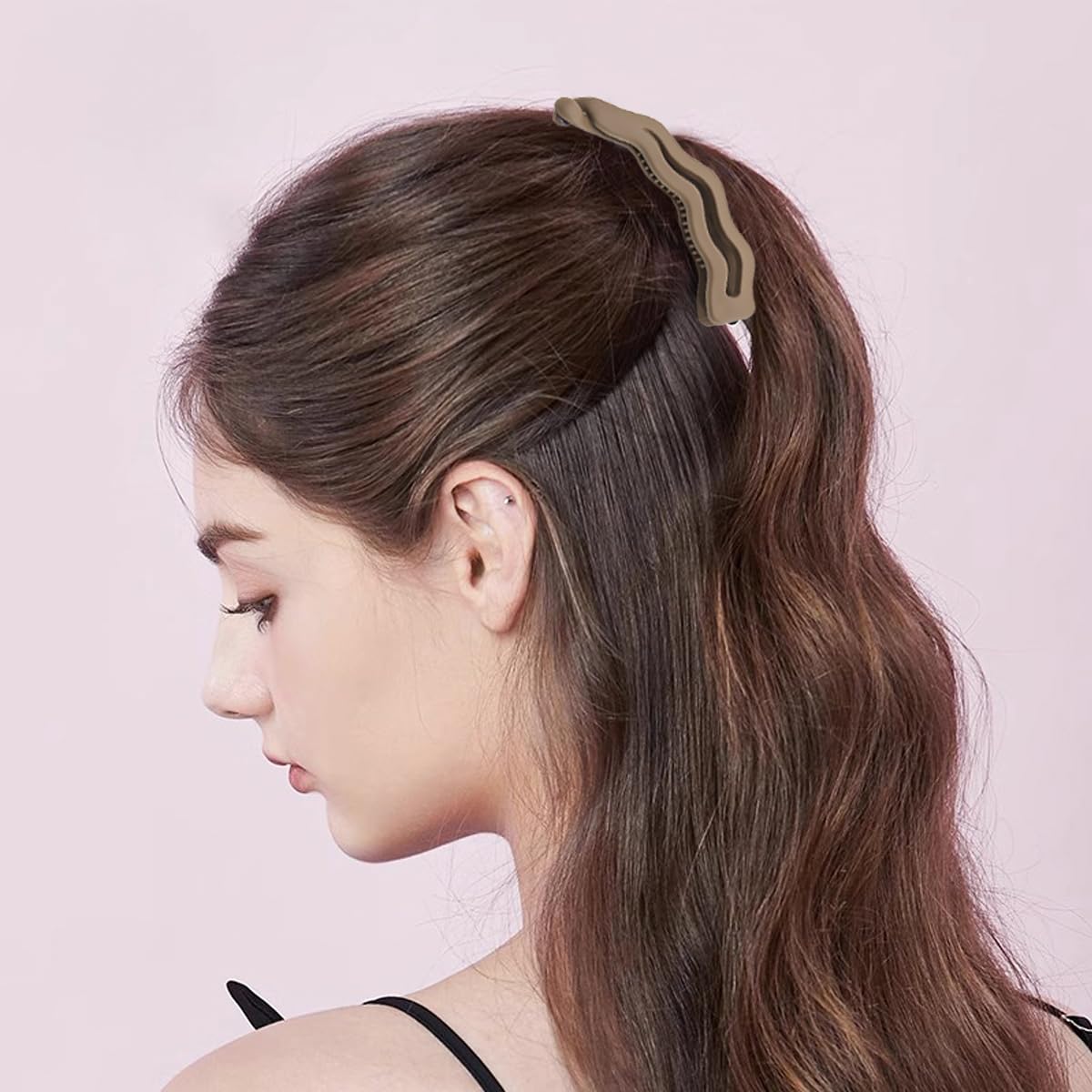 8 Pcs Bow Banana Clips Flower Banana Hair Clips Wavy Shape Large Banana Claw Clips Matte Strong Hold Ponytail Holder Clip Hair Jaw Clips Barrettes Styling Accessories for Women Girls Thick Thin Hair