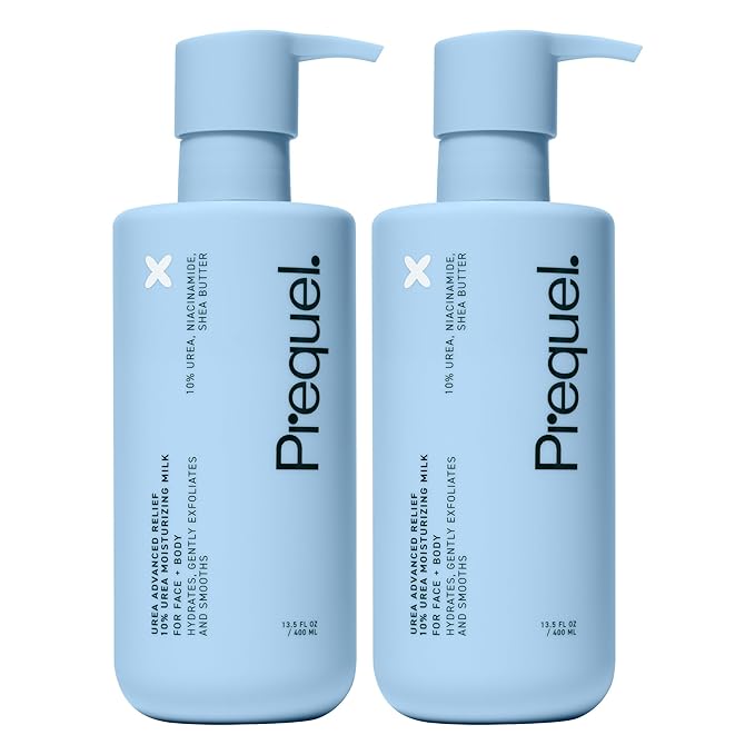 Skin Urea Advanced Relief Moisturizing Milk, 10% Urea Lotion for Face and Body. 2-Pack Unscented, Hydrating Cream for Extremely Dry Skin. Soothing for Sensitive Skin. 13.5oz (ea) Pump Bottle