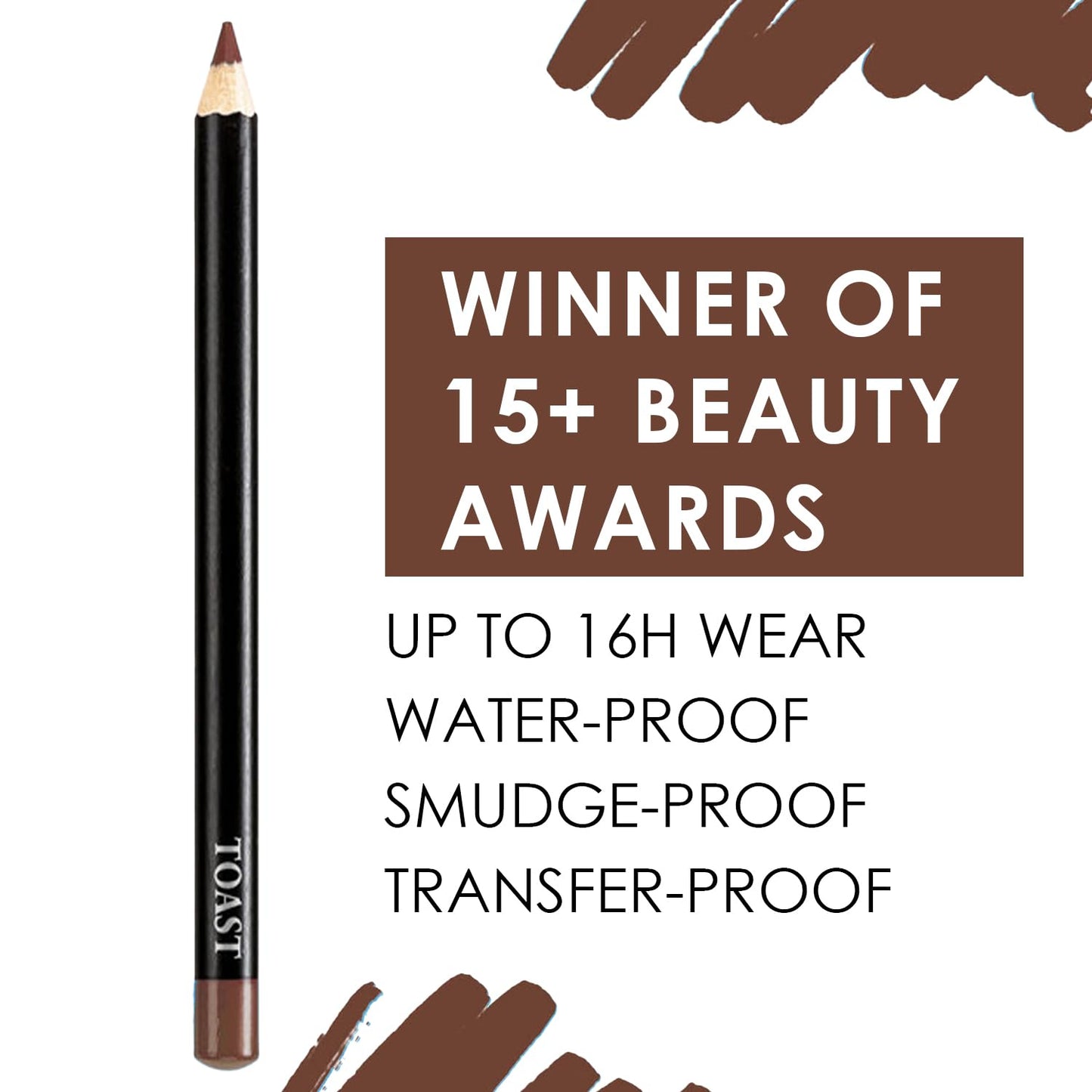 Vera Moore Slim Eye Liner Pencil, Smooth Formula, Hypoallergenic and Vegan, Smudge-Proof and Waterproof Application, Bold and Defined Lines Eyeliner, (0.05 Oz) (Toast Eyeliner)