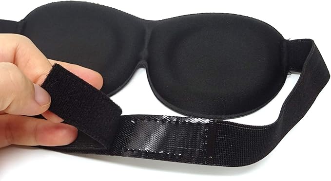 Honbay 3D Funny Eyeshade Soft Sleep Eye Mask with Adjustable Head Strap for Travel, Game, Party, Rest, Sleeping, etc (for Man) Black