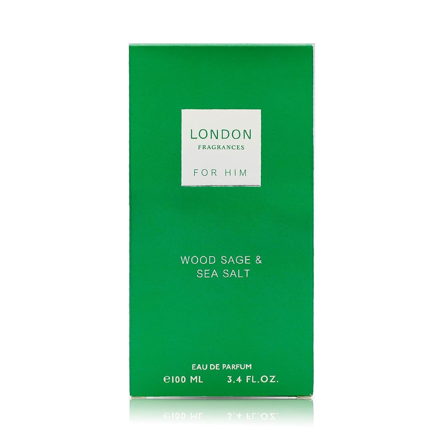 London Fragrances - Wood Sage and Sea Salt - Bergamot, Musk, Sandalwood Cologne for Men - Long Lasting Perfume for Men - 3.4 oz