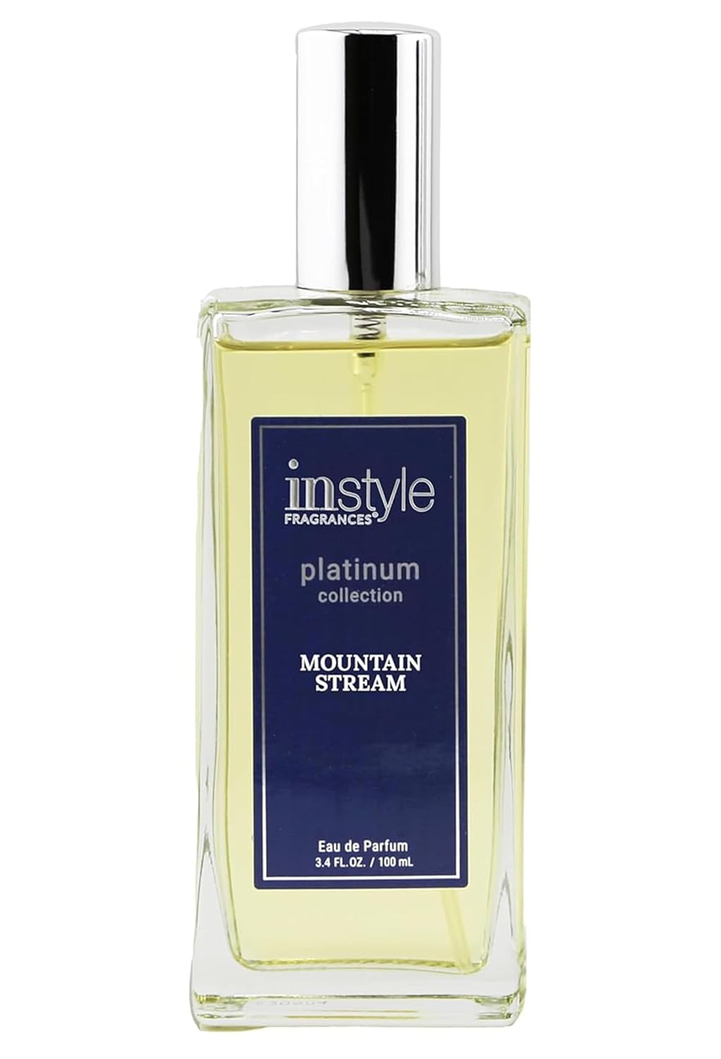 Instyle Fragrances Platinum Collection Mountain Stream, Premium Men’s Eau de Parfum, CLEAN, Vegan, Paraben-Free, Never Tested on Animals, 3.4 Fluid Ounces