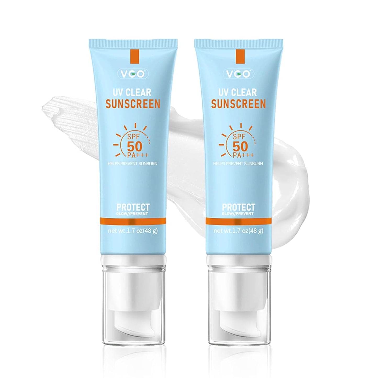 VGO Mineral Sunscreen for Face, Reef Safe Sunscreen, Oil-Free Face Moisturizer with SPF 50, Broad-Spectrum UVA/UVB Protection, Lightweight, Non-Comedogenic, Travel Size (2 pack)