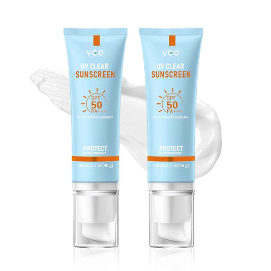 VGO Mineral Sunscreen for Face, Reef Safe Sunscreen, Oil-Free Face Moisturizer with SPF 50, Broad-Spectrum UVA/UVB Protection, Lightweight, Non-Comedogenic, Travel Size (2 pack)